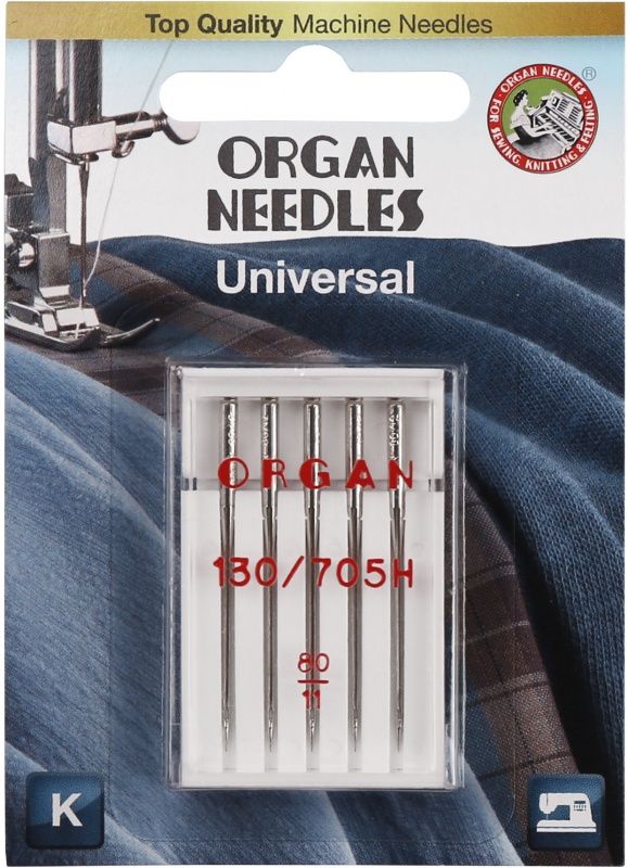 Иглы Organ универсальные № 80 5 шт. 130/705H (блистер)