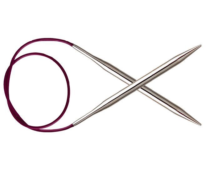 Спицы круговые "Nova Metal" 2мм/100см, никелированная латунь, серебристый KnitPro 10361