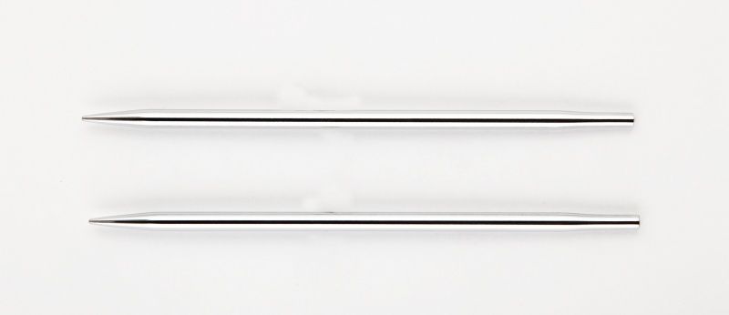 Спицы съемные "Nova Metal" 15мм для длины тросика 28-126см, серебристый, никелированная латунь,  2шт в упаковке, KnitPro, арт.10414