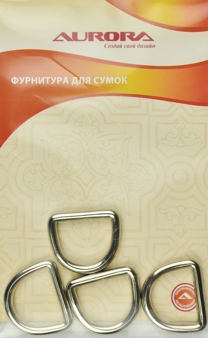 Кольцо D круг Aurora цв. никель, 19,5*24мм, 4 шт AU-B1924N