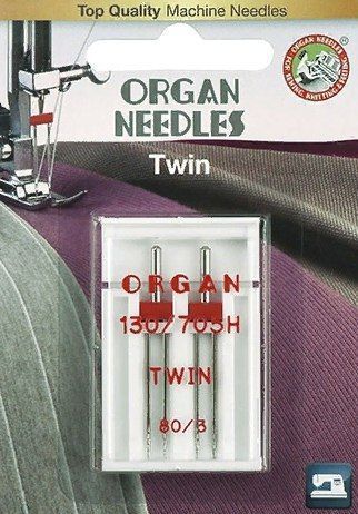 Иглы ORGAN двойные 2-80/3 Blister