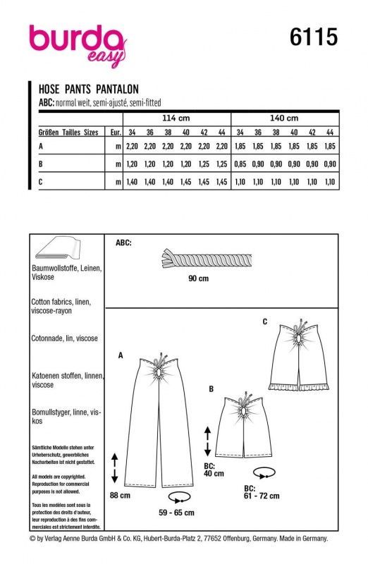 Выкройка Burda 6115