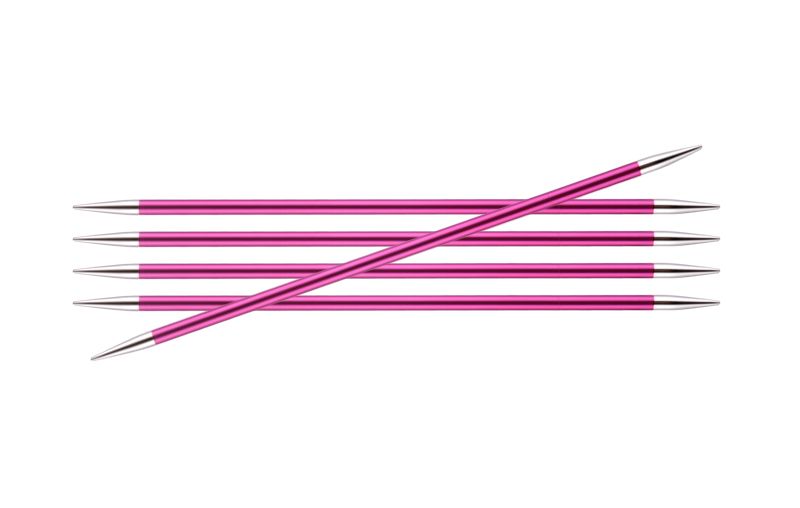 Спицы чулочные Zing 5мм/20см, алюминий, 5шт в упаковке, KnitPro, 47041