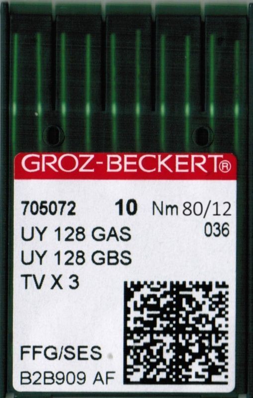 Игла Groz-beckert UYx128GAS FFG/SES № 80/12 10 шт