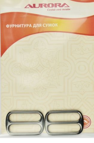 Рамка-регулятор двухщелевой Aurora цв. черный, 19*31,5мм, 2 шт AU-B1931B