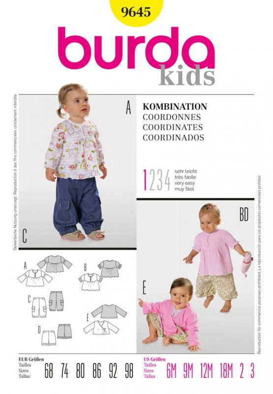 Выкройка Burda 9645-Комплект одежды