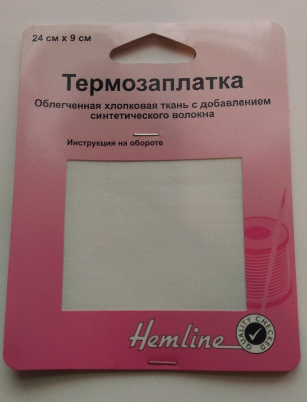 Термозаплатка, цв.белый (24*9см) Hemline 691.W
