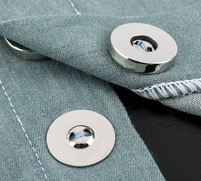 Кнопки магнитные пришивные, цвет никель, 18 мм Hemline 481.NK/G002