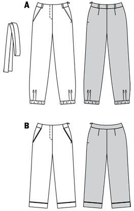 Выкройка Burda 6371 - Брюки