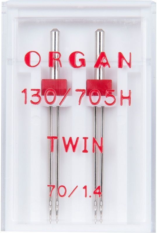 Иглы Organ двойные универсальные № 70/1,4 2 шт. 130/705H
