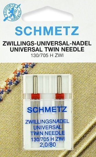 Иглы Schmetz двойные универсальные № 80/2 2 шт. 130/705H-ZWI