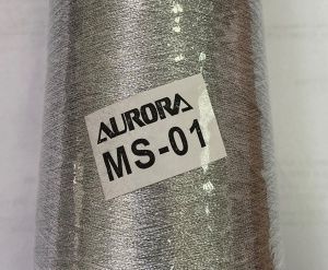Металлизированная вышивальная нить Aurora, 5000 м, 65% полиэстер, 35% метал. (MS-01)