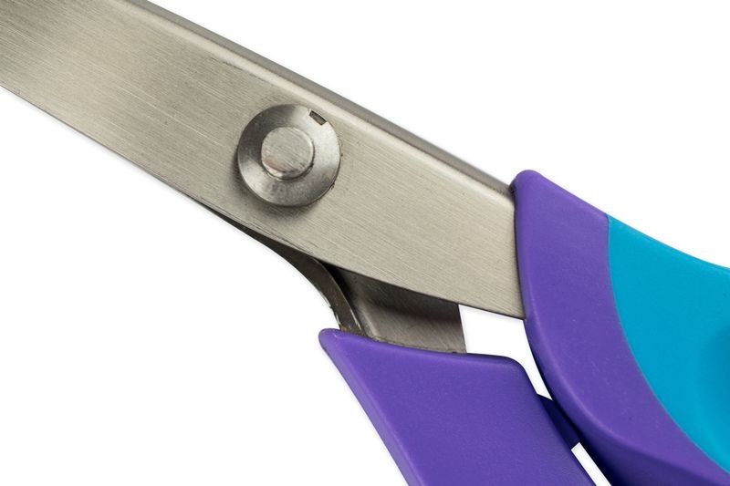 Ножницы Aurora волна (3,5мм) 23 см (цветные ручки) AU 496