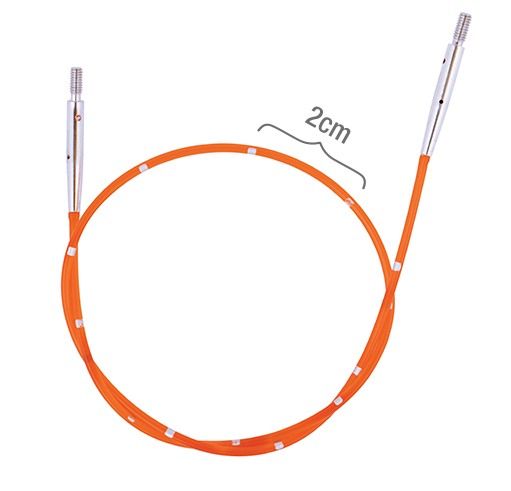 Тросик для съемных спиц "SmartStix", длина 94см (готовая длина спиц 120см), оранжевый KnitPro 42176