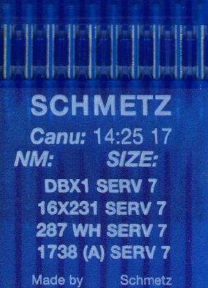 Иглы Schmetz DBx1 (1738) №120 10 шт
