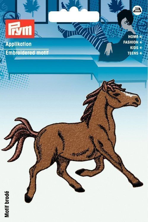 Аппликация Лошадь бегущая, коричневый цв. 8,8х7см PRYM 925465