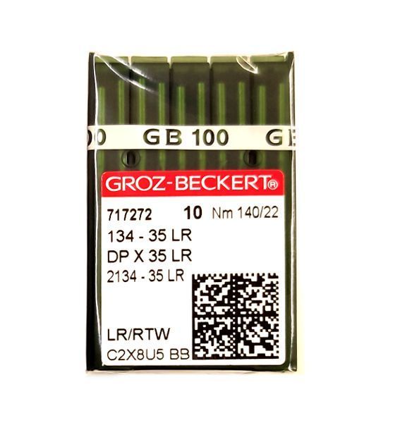 Игла Groz-beckert DPx35LR(134x35LR) №140/22 10 шт.