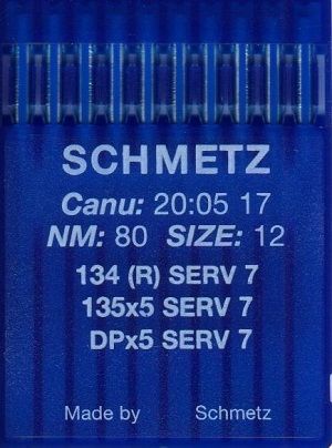 Иглы Schmetz универсальные DPx5 134(R) SERV7 №80 10 шт