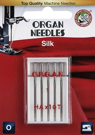 Иглы ORGAN для шелка 5/55 Blister