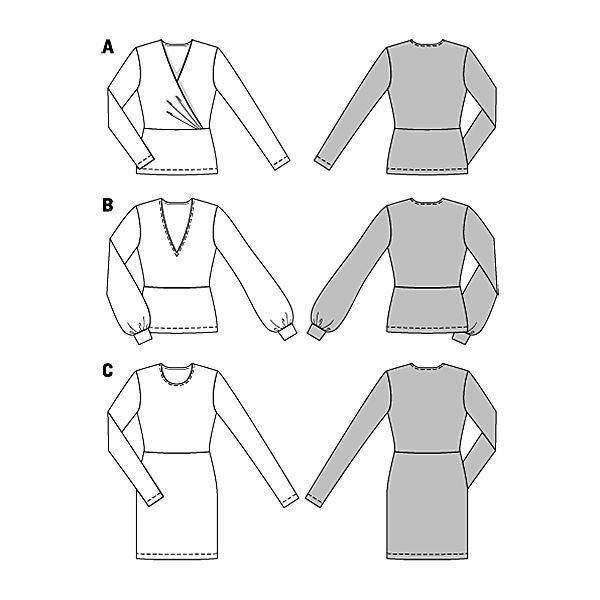Выкройка Burda 6848 - Кофта