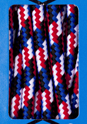Круглые шнурки для обуви, 5 x 1500мм, синие/красные/белые PRYM 974943 | Фото 2