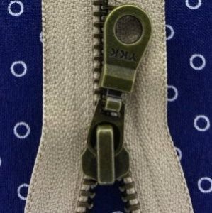 Молния металл 120см, темная латунь, разъемная тип 5 YKK 0503311/120 RGKBOR (573)