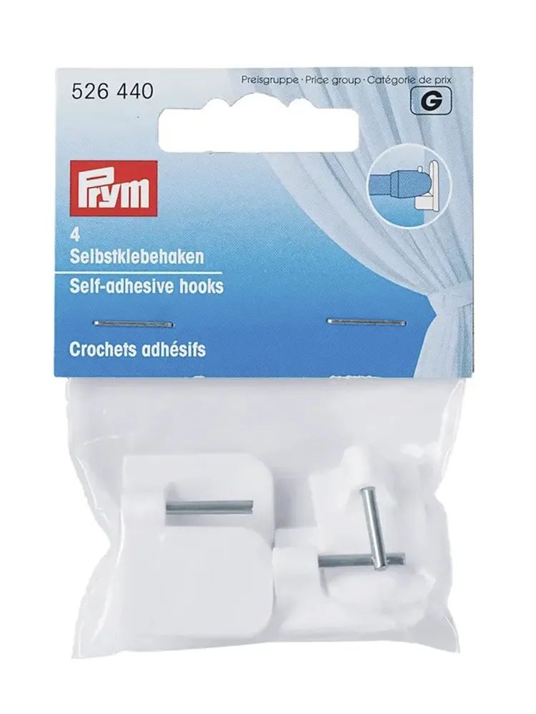Крючки самоклеящиеся (4шт в упаковке) PRYM 526440