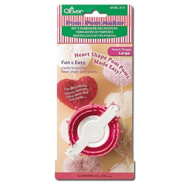 Приспособление для создания больших помпонов "сердце" Clover арт.3171