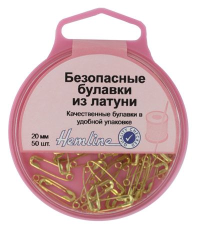 Булавки английские в пластиковом контейнере, 20 мм, 50 шт Hemline 419.000