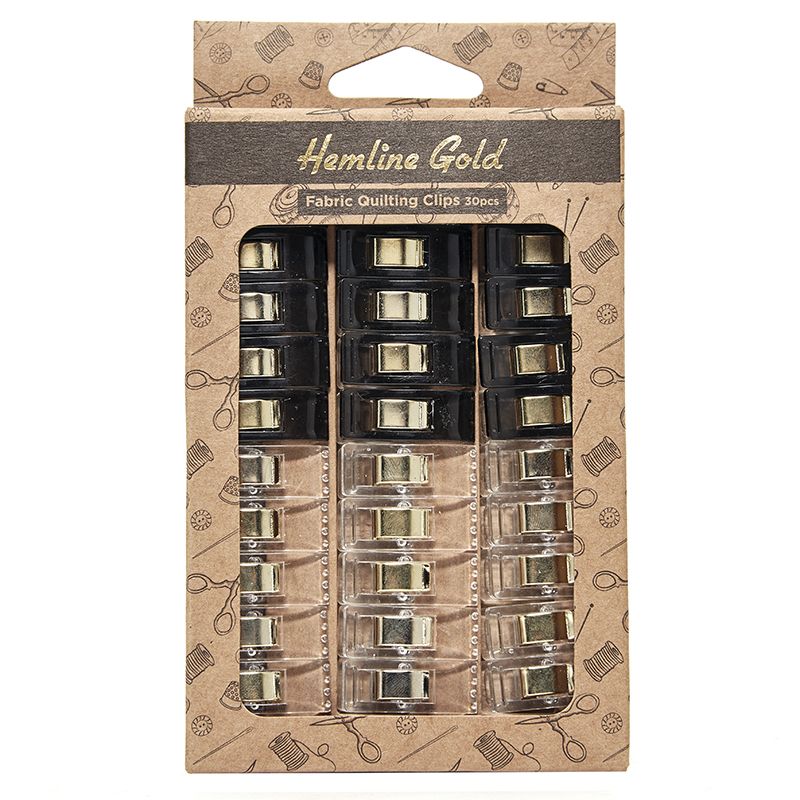 Клипсы для квилтинга 30 шт. 26*10 мм Hemline Gold 230.S.30.HG