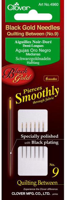 Иглы черно-золотые №9 Clover арт.4960 Иглы черно-золотые №9 Clover арт.4960