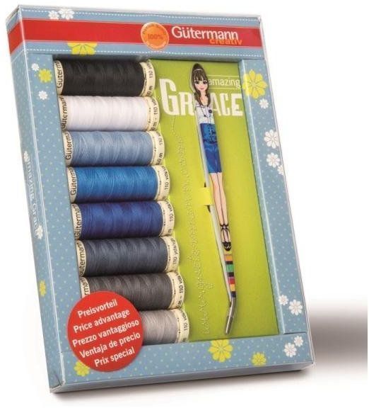 Швейный набор Gutermann Grace, 8 катушек + пинцет 734454/3