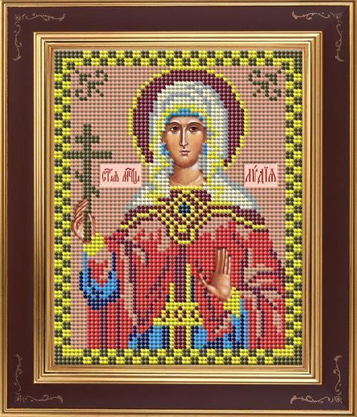 Набор для вышивки бисером икона "Св. мученица Лидия Иллирийская" 12х15см арт.М 242
