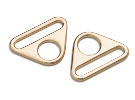 Треугольные кольца 30мм, сплав цинка, светлого золота, 2шт в упаковке PRYM 615834