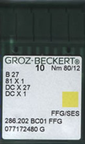 Игла Groz-beckert DCx27 FFG/SES (Bx27FFG) № 80/12 10 шт