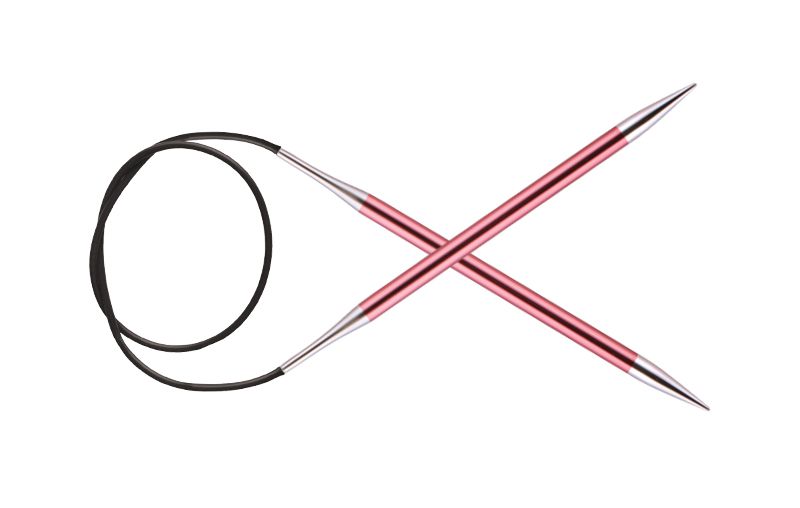 Спицы круговые "Zing" 6,5 мм/40 см, алюминий, коралловый, KnitPro, 47074