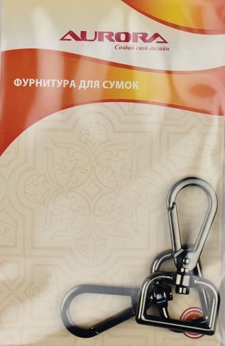 Карабин металлический 62*25,7 мм цв.черный AU-B6226B