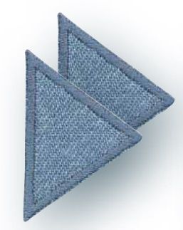 Аппликация "Треугольник" цв.джинса 3х3,5х3 см PRYM 925283