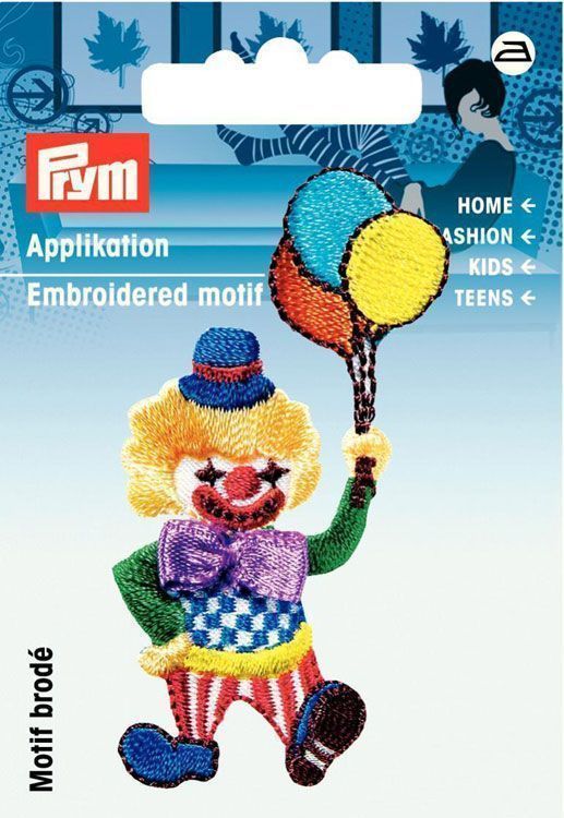 Термоаппликация "Клоун" 6,8х3,8см PRYM 924225