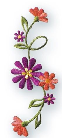 Аппликация "Цветы" 11х4,5 см PRYM 926154