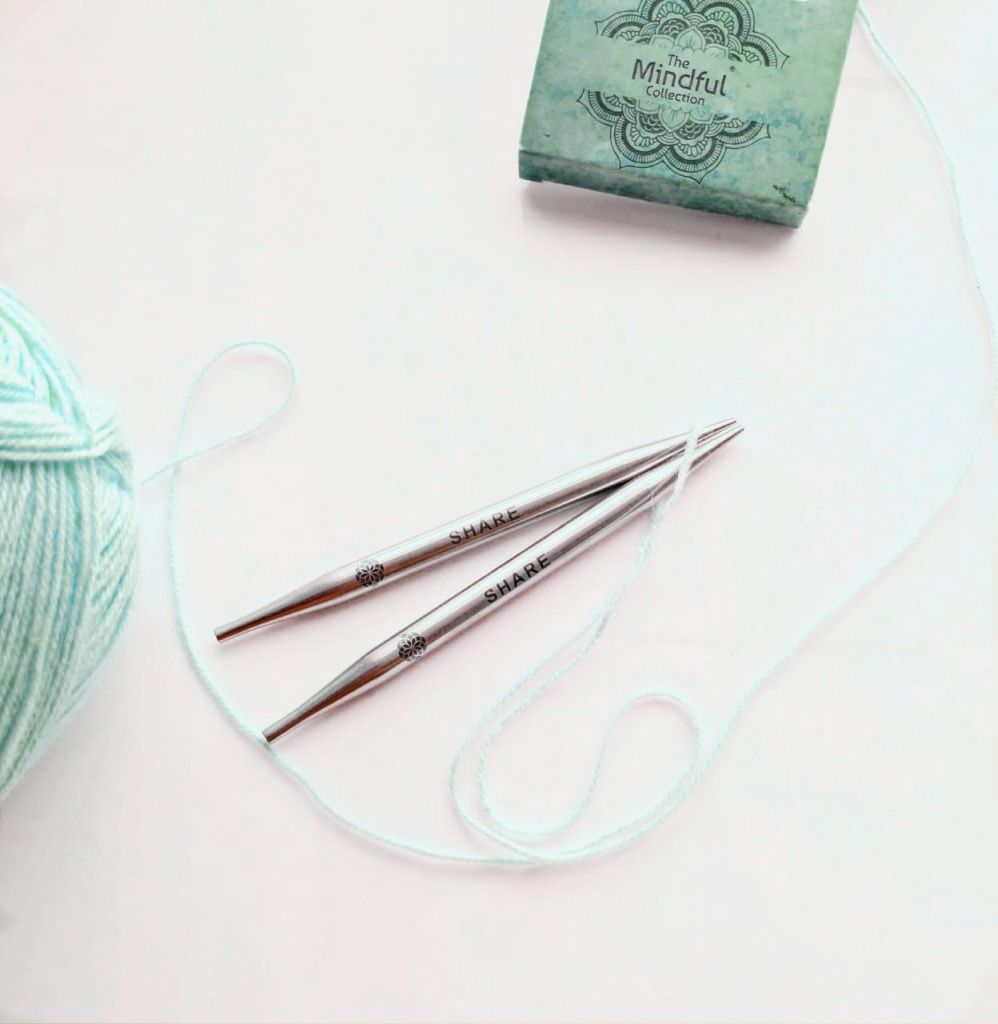 Спицы съемные укороченные "Mindful" 8мм/10см, нержавеющая сталь, серебристый, KnitPro, 36182