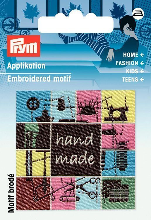 Термоаппликация эмблема "Handmade - Шитье", 100% полиэстер PRYM 926045