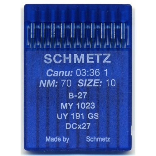 Иглы Schmetz DCx27 (B-27) для трикотажа SES №70 10 шт