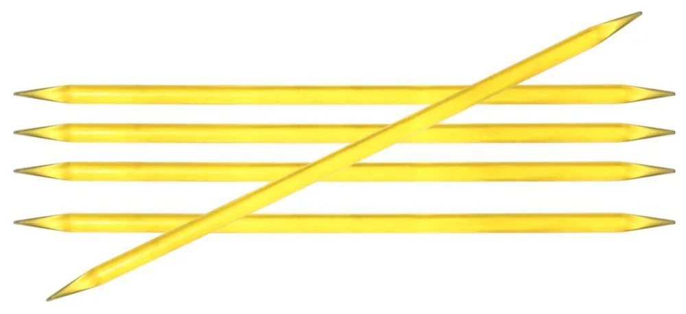 Спицы чулочные "Trendz" 6мм/20см, акрил, желтый KnitPro 51025