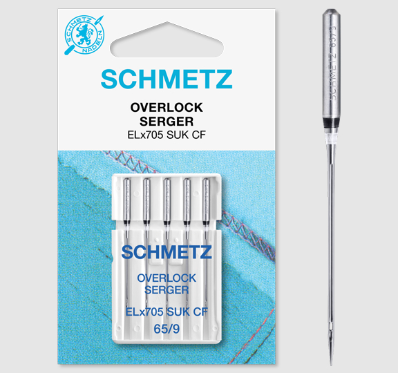 Иглы Schmetz для распошивальных машин джерси хром №65, 5шт ELx705 SUK CF