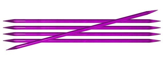Спицы чулочные "Trendz" 5мм/15см, акрил, фиолетовый KnitPro 51005