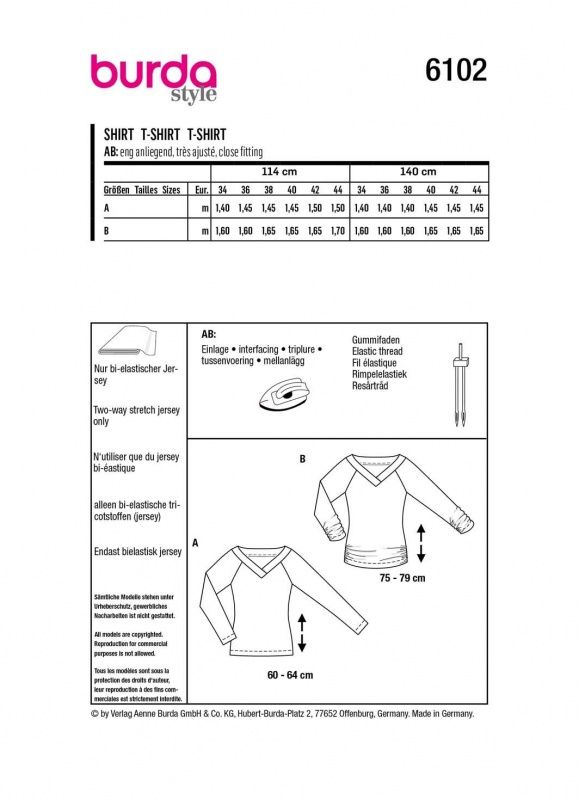 Выкройка Burda 6102