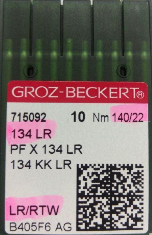 Игла Groz-beckert DPx5LR (134LR) №140/22 10шт