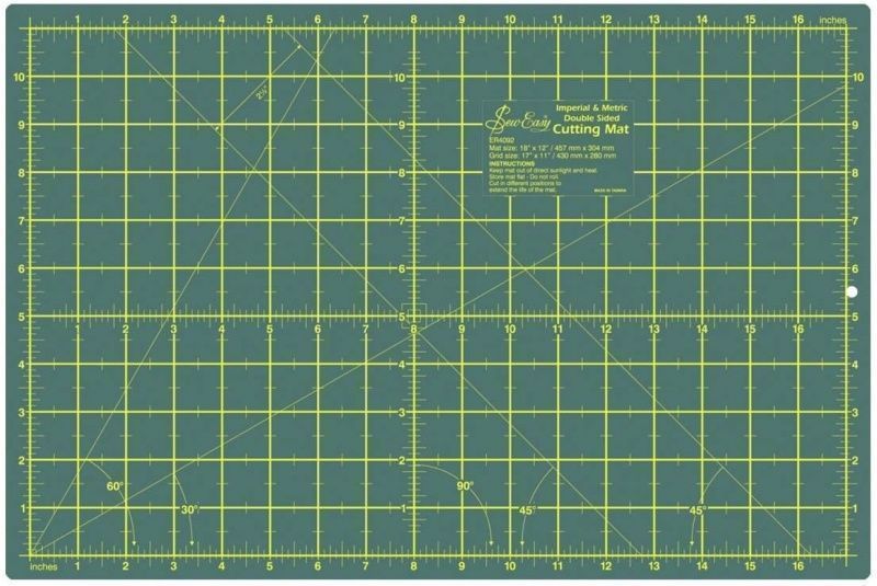 Мат для раскройного ножа двусторонний Sew Easy 45х30см ER4092