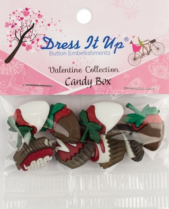 Декоративные пуговицы Dress It Up CANDY BOX арт 8141